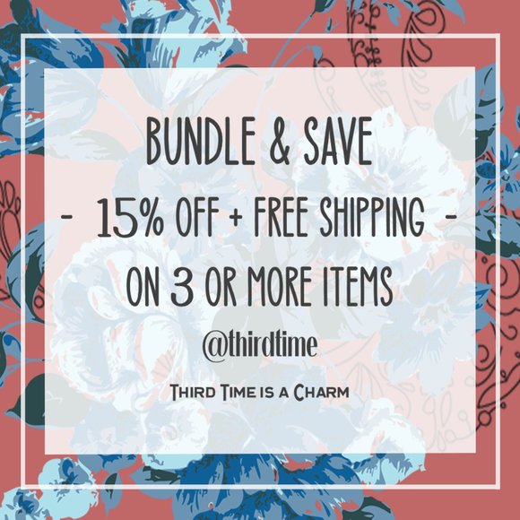 Bundle & Save any 3 Items 15% off + Free Shipping - Picture 1 of 1